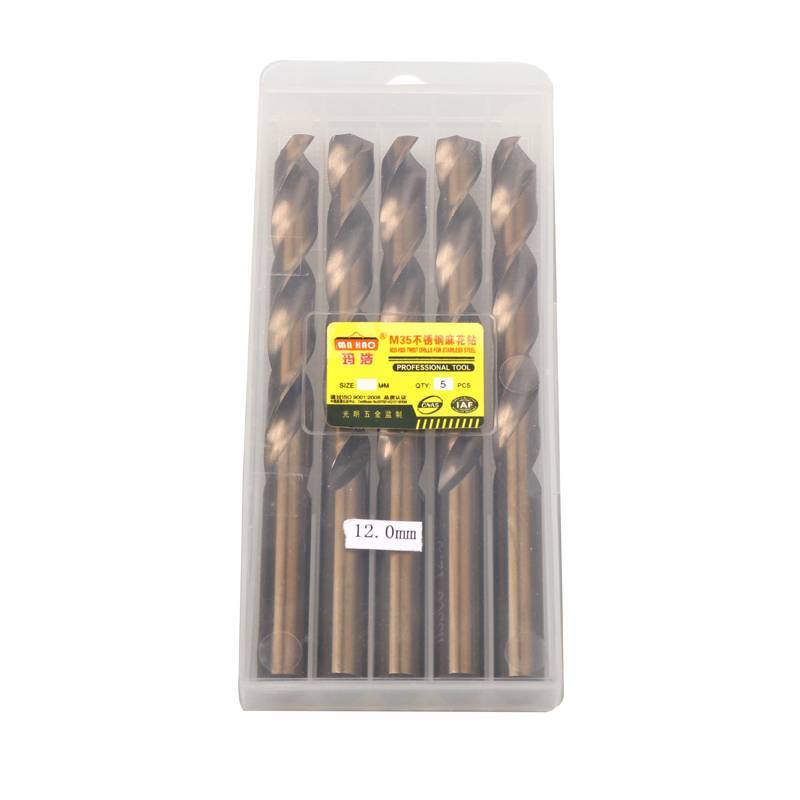 玛浩 M35全磨制麻花钻 1.0厘 钴 白胶合 10支/合