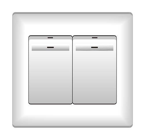 麦格尔A6二位单控开关(大板荧光)