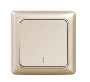 施耐德畅意A3B31-1A-WG一位单控大板开关(磨砂金)